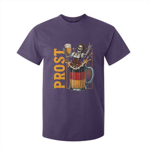 Funny Skeleton Oktoberfest T Shirt For Kid Spooky Prost German Beer Drinker Graphic TS12 Purple Print Your Wear
