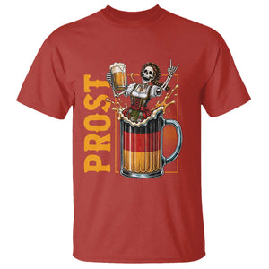 Funny Skeleton Oktoberfest T Shirt Spooky Prost German Beer Drinker Graphic TS12 Red Print Your Wear