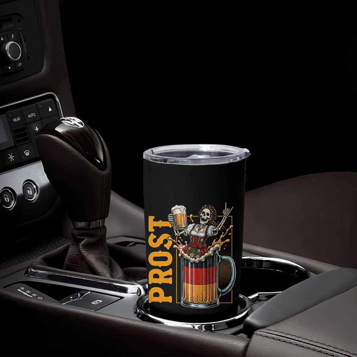 Funny Skeleton Oktoberfest Tumbler Cup Spooky Prost German Beer Drinker Graphic TS12 Print Your Wear