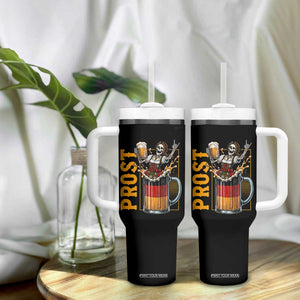 Funny Skeleton Oktoberfest Tumbler With Handle Spooky Prost German Beer Drinker Graphic TS12 Print Your Wear