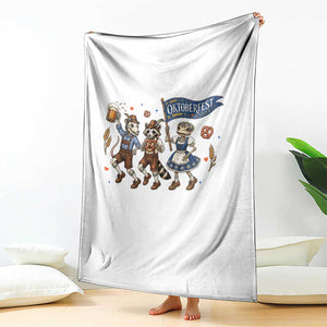 Funny Opossum Raccoon Frog Oktoberfest Beer Graphic Throw Blanket Spooky Drinking Team TS12 Print Your Wear