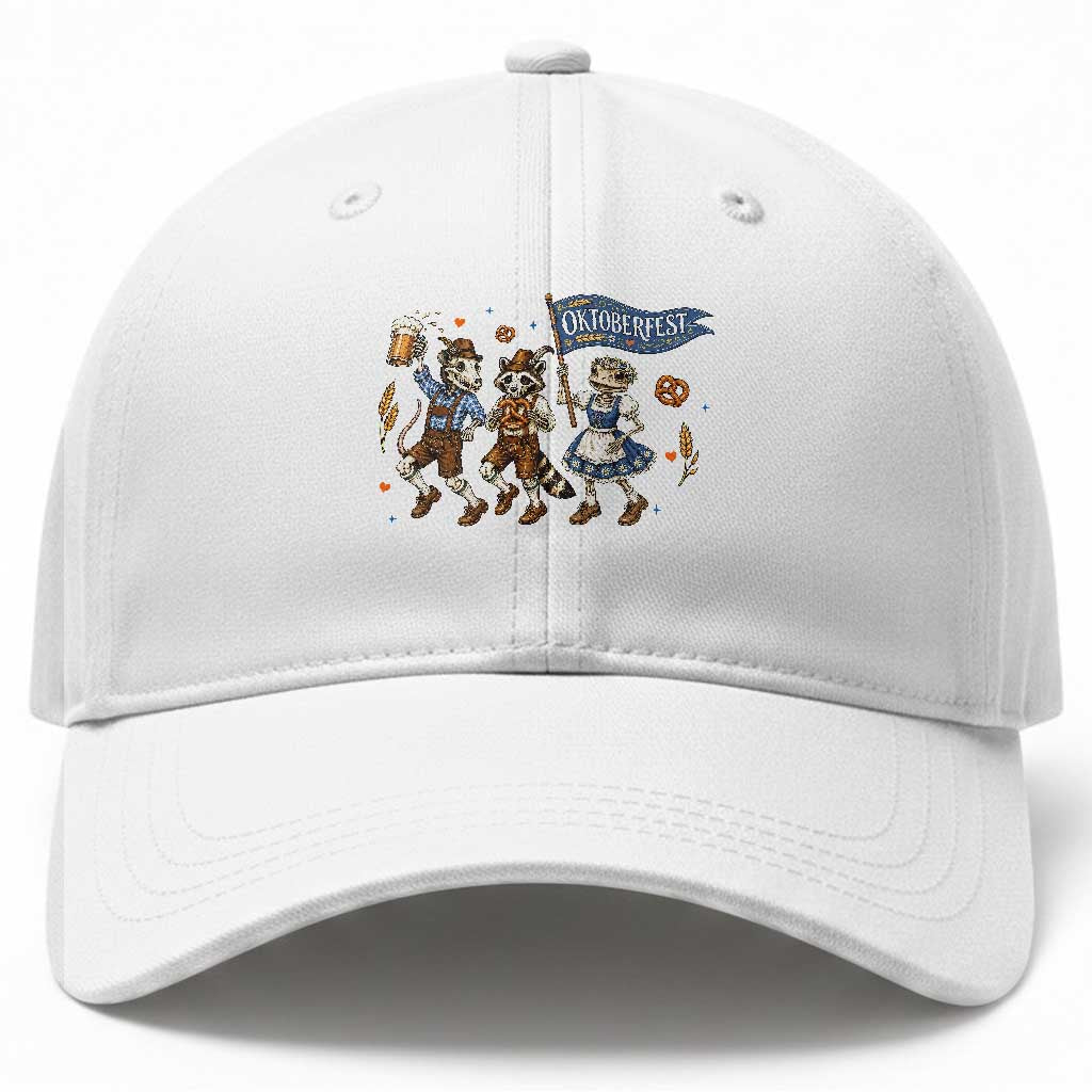 Funny Opossum Raccoon Frog Oktoberfest Beer Graphic Baseball Cap Spooky Drinking Team TS12 Print Your Wear