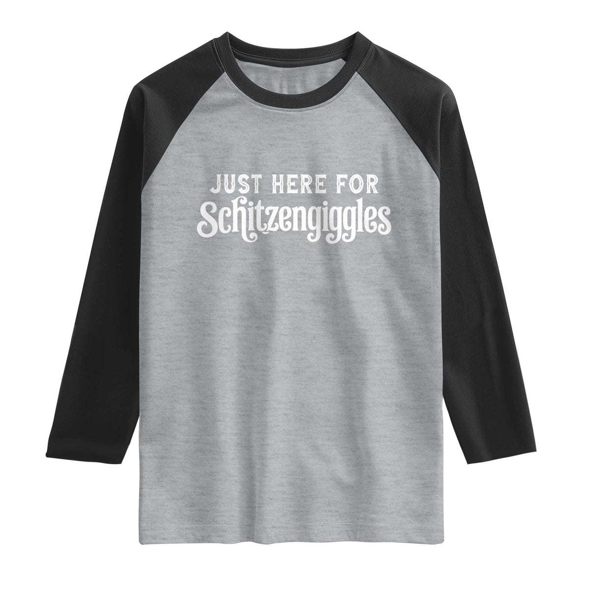 Just Here For Schitzengiggles Raglan Shirt German Beer Festival Funny Gift TS12 Heather Gray Black Print Your Wear