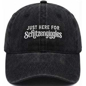 Just Here For Schitzengiggles Washed Cotton Baseball Cap German Beer Festival Funny Gift TS12 Print Your Wear