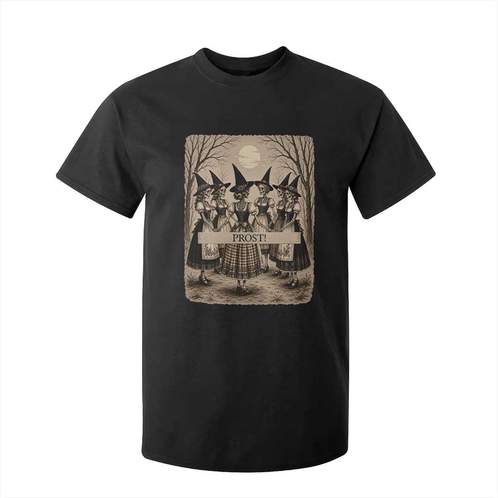 Skeleton Witches Coven Oktoberfest T Shirt For Kid German Dirndl Spooky Beer Festival Gift TS12 Black Print Your Wear