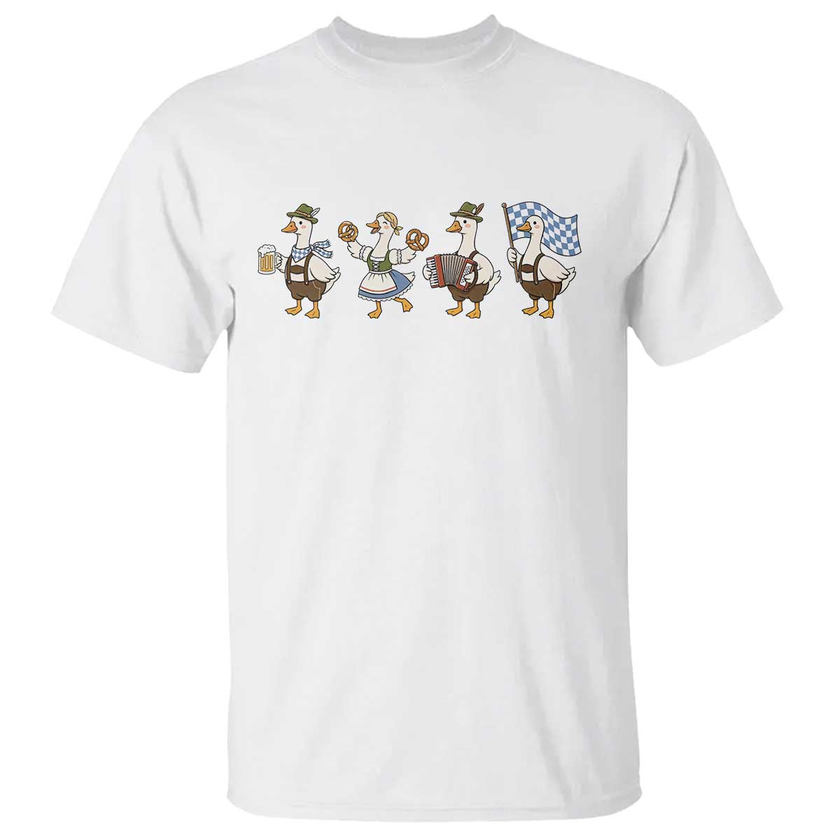 Silly Goose Oktoberfest T Shirt Cute Bavarian Beer Festival Animal Humor TS12 White Print Your Wear