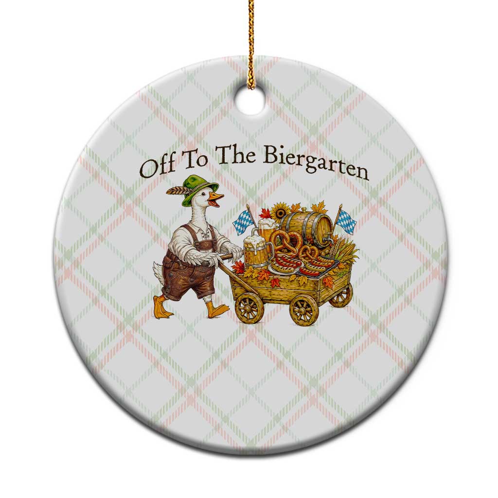 Funny Goose German Beer Festival Ceramic Ornament Off To The Biergarten TS12 1pc Christmas Plaid Print Your Wear