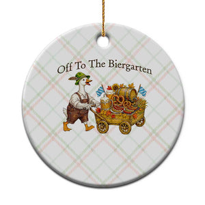 Funny Goose German Beer Festival Ceramic Ornament Off To The Biergarten TS12 1pc Christmas Plaid Print Your Wear