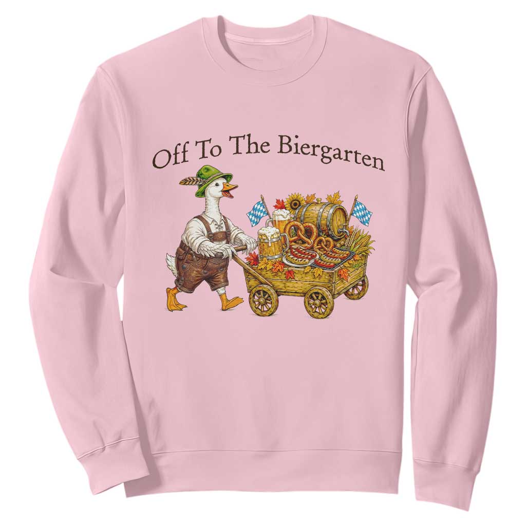 Funny Goose German Beer Festival Sweatshirt Off To The Biergarten TS12 Light Pink Print Your Wear