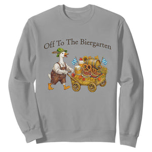 Funny Goose German Beer Festival Sweatshirt Off To The Biergarten TS12 Sport Gray Print Your Wear