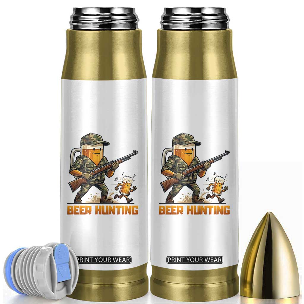 Beer Hunting Season Open Bullet Tumbler Beer Hunter Brew Lover Humor TS12 White Print Your Wear