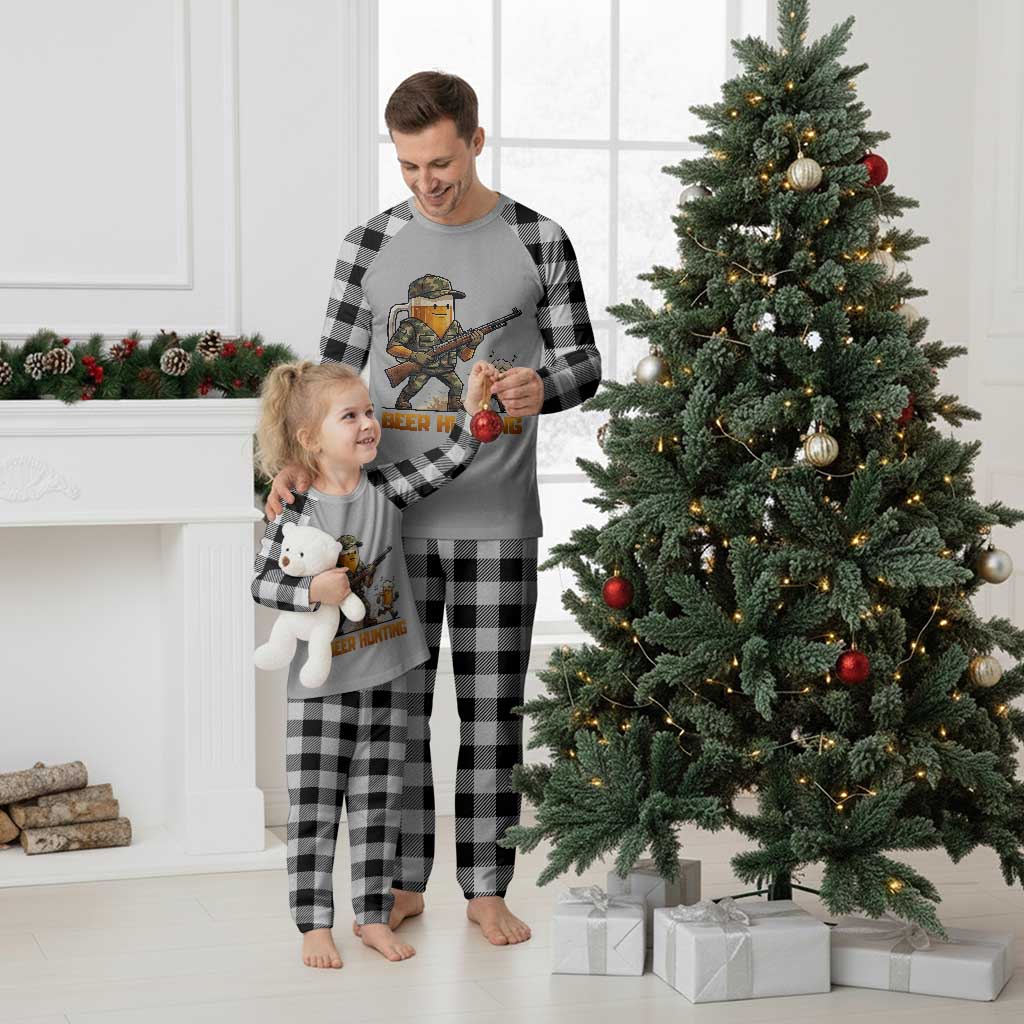Beer Hunting Season Open Plaid Pajama Set Beer Hunter Brew Lover Humor TS12 White Plaid Print Your Wear