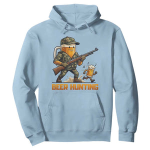 Beer Hunting Season Open Hoodie Beer Hunter Brew Lover Humor TS12 Light Blue Print Your Wear