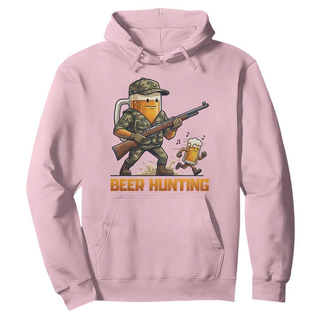 Beer Hunting Season Open Hoodie Beer Hunter Brew Lover Humor TS12 Light Pink Print Your Wear