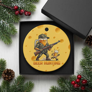 Beer Hunting Season Open Ceramic Ornament Beer Hunter Brew Lover Humor TS12 1pc Yellow Cheese Print Your Wear