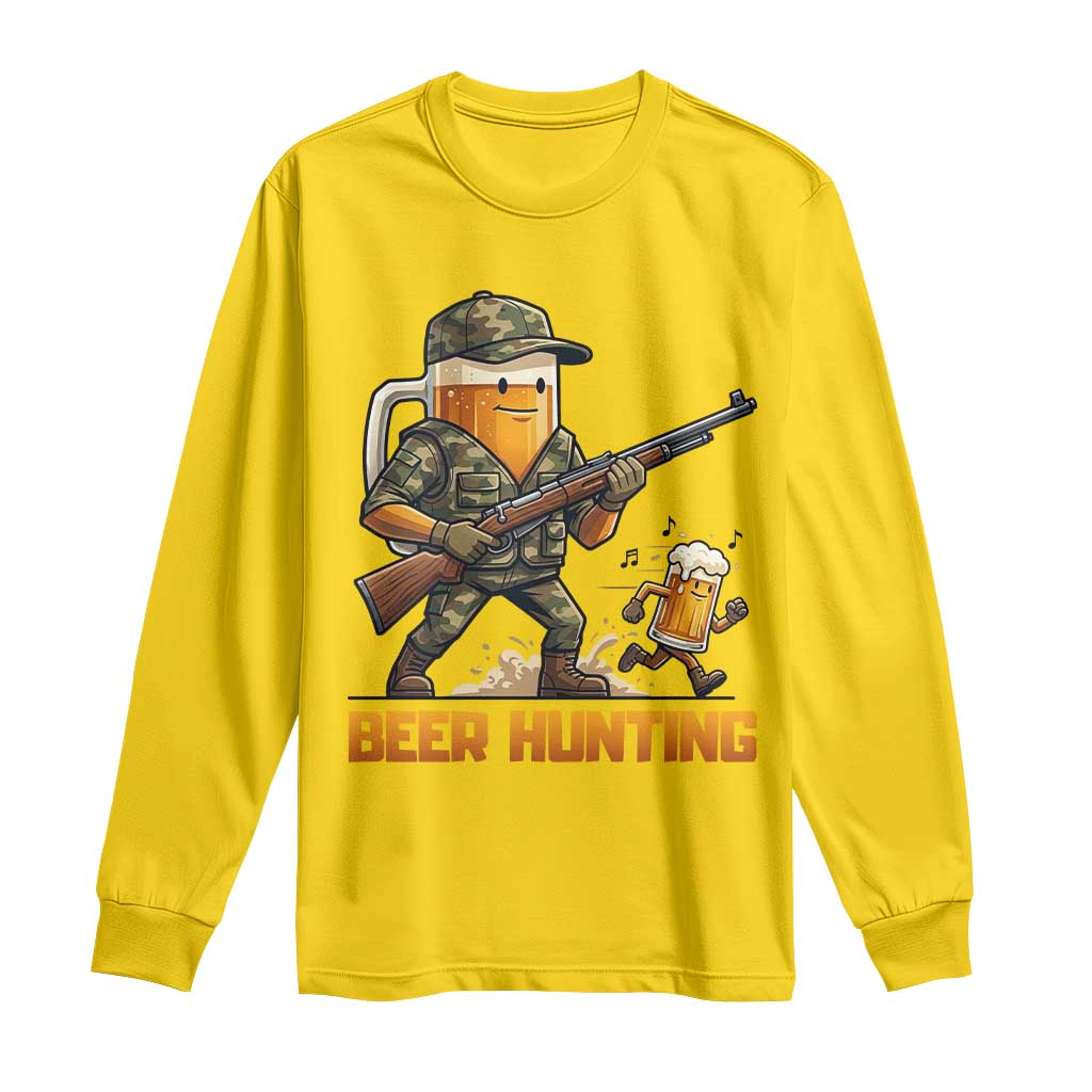 Beer Hunting Season Open Long Sleeve Shirt Beer Hunter Brew Lover Humor TS12 Daisy Print Your Wear