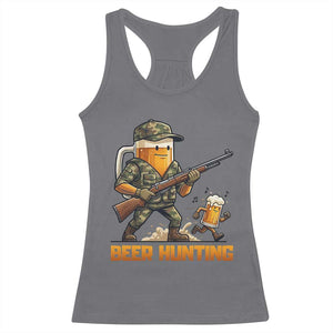 Beer Hunting Season Open Racerback Tank Top Beer Hunter Brew Lover Humor TS12 Charcoal Print Your Wear