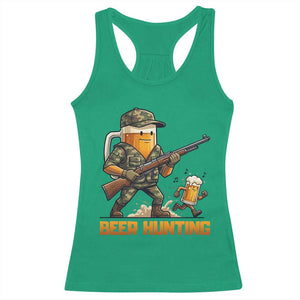 Beer Hunting Season Open Racerback Tank Top Beer Hunter Brew Lover Humor TS12 Irish Green Print Your Wear