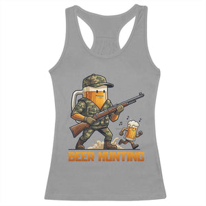 Beer Hunting Season Open Racerback Tank Top Beer Hunter Brew Lover Humor TS12 Sport Gray Print Your Wear