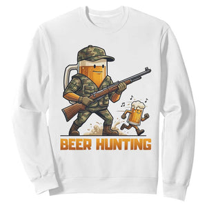 Beer Hunting Season Open Sweatshirt Beer Hunter Brew Lover Humor TS12 White Print Your Wear