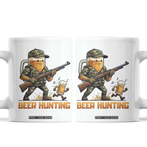 Beer Hunting Season Open Coffee Mug Beer Hunter Brew Lover Humor TS12 White Print Your Wear