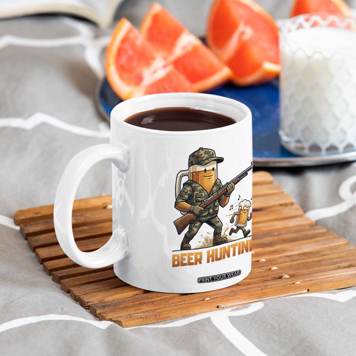 Beer Hunting Season Open Coffee Mug Beer Hunter Brew Lover Humor TS12 Print Your Wear