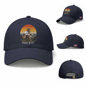 Prost Yall Bigfoot Baseball Cap Vintage Oktoberfest Beer Lover Sasquatch Gift TS12 Baseball Cap Universal Fit Navy Print Your Wear
