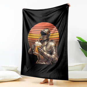 Funny Medieval Renaissance Drinker Throw Blanket Vintage Knight In Armor Beer Lover TS12 Print Your Wear