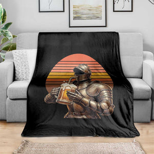 Funny Medieval Renaissance Drinker Throw Blanket Vintage Knight In Armor Beer Lover TS12 Print Your Wear