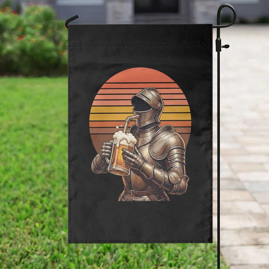 Funny Medieval Renaissance Drinker Garden Flag Vintage Knight In Armor Beer Lover TS12 Print Your Wear