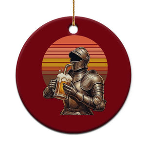 Funny Medieval Renaissance Drinker Ceramic Ornament Vintage Knight In Armor Beer Lover TS12 1pc Red Print Your Wear