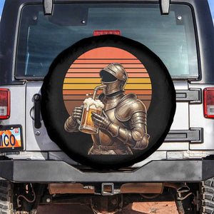 Funny Medieval Renaissance Drinker Spare Tire Cover Vintage Knight In Armor Beer Lover TS12 No hole Black Print Your Wear