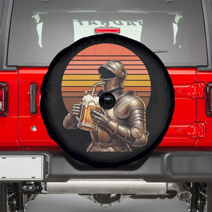 Funny Medieval Renaissance Drinker Spare Tire Cover Vintage Knight In Armor Beer Lover TS12 Black Print Your Wear