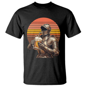 Funny Medieval Renaissance Drinker T Shirt Vintage Knight In Armor Beer Lover TS12 Black Print Your Wear