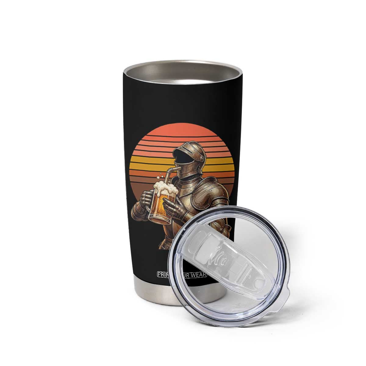 Funny Medieval Renaissance Drinker Tumbler Cup Vintage Knight In Armor Beer Lover TS12 Print Your Wear
