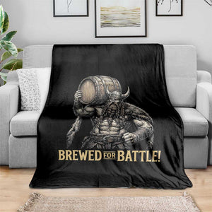 Vintage Viking Beer Drinker Warrior Gift Throw Blanket Brewed For Battle TS12 Print Your Wear