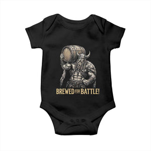 Vintage Viking Beer Drinker Warrior Gift Baby Onesie Brewed For Battle TS12 Black Print Your Wear