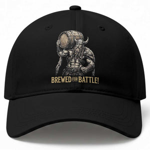 Vintage Viking Beer Drinker Warrior Gift Baseball Cap Brewed For Battle TS12 Print Your Wear