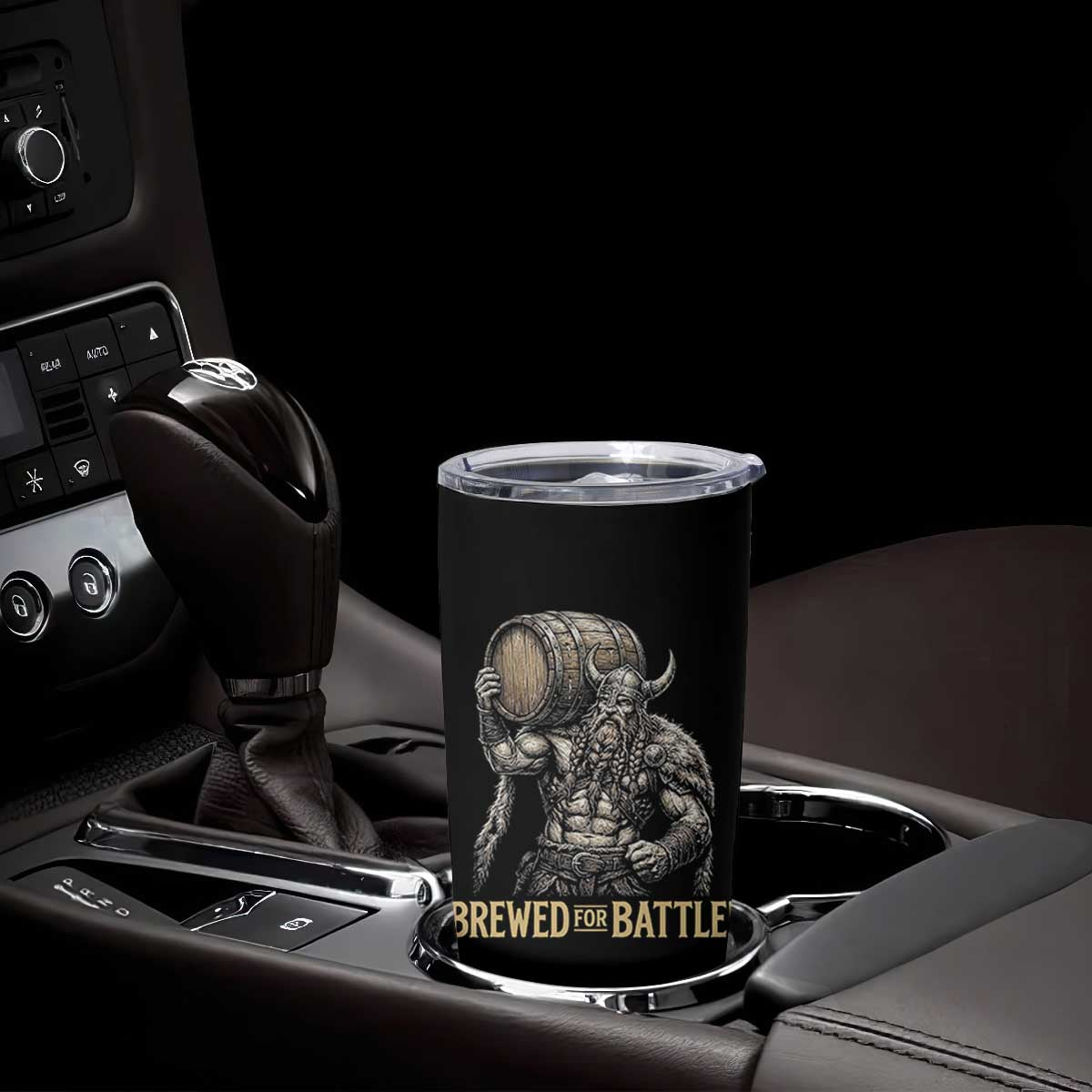 Vintage Viking Beer Drinker Warrior Gift Tumbler Cup Brewed For Battle TS12 Print Your Wear