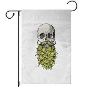Vintage Craft Brewer Beer Lover Gift Garden Flag Beer Hops Beard Skull TS12 White Print Your Wear