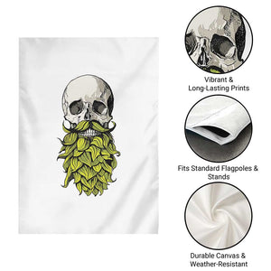 Vintage Craft Brewer Beer Lover Gift Garden Flag Beer Hops Beard Skull TS12 Print Your Wear