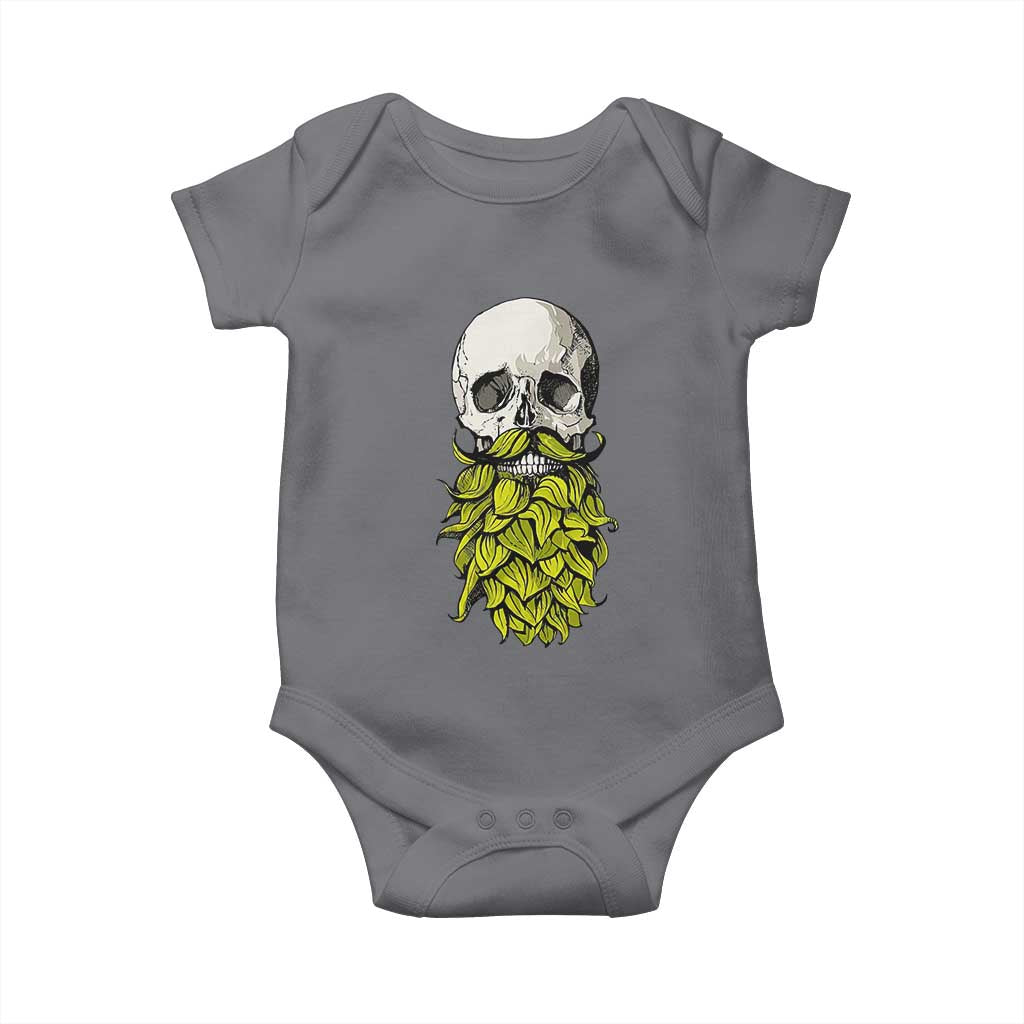 Vintage Craft Brewer Beer Lover Gift Baby Onesie Beer Hops Beard Skull TS12 Charcoal Print Your Wear