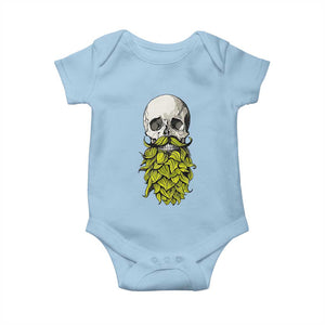 Vintage Craft Brewer Beer Lover Gift Baby Onesie Beer Hops Beard Skull TS12 Light Blue Print Your Wear