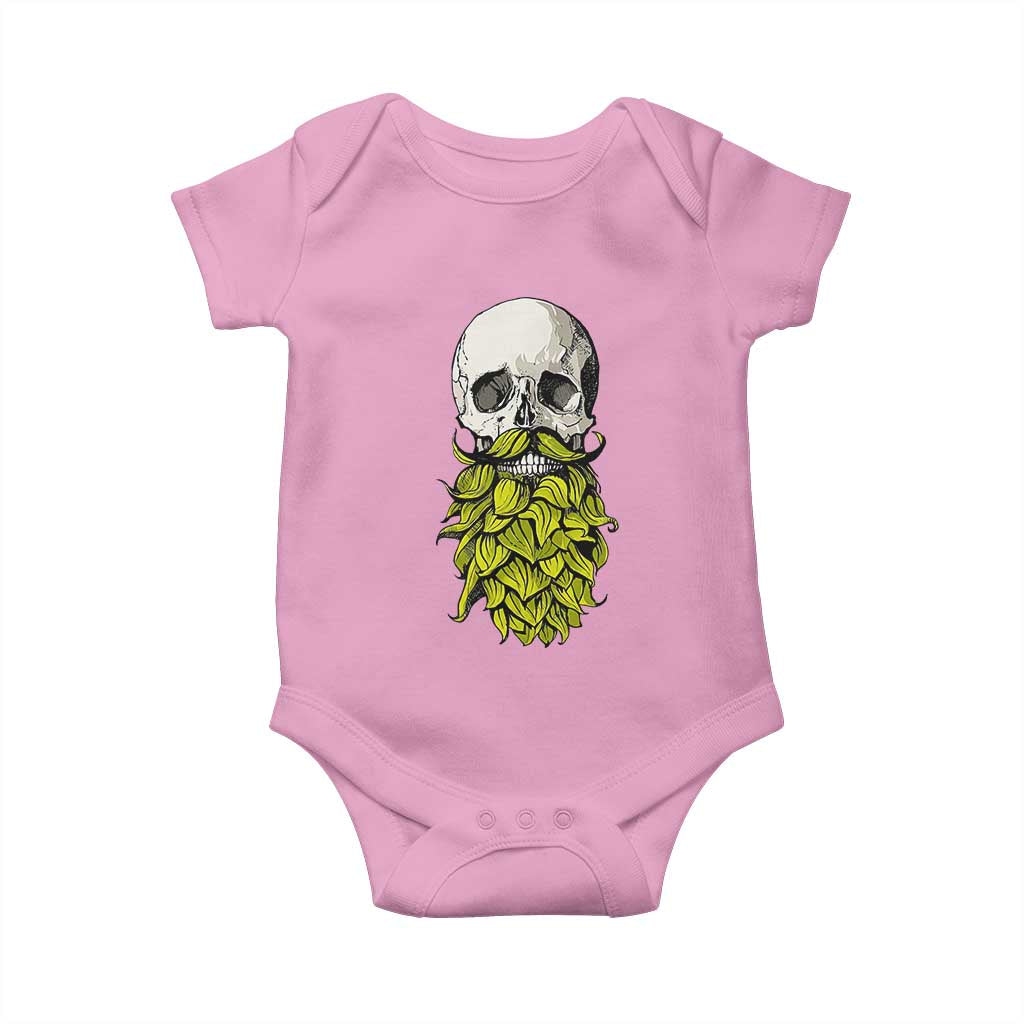 Vintage Craft Brewer Beer Lover Gift Baby Onesie Beer Hops Beard Skull TS12 Light Pink Print Your Wear