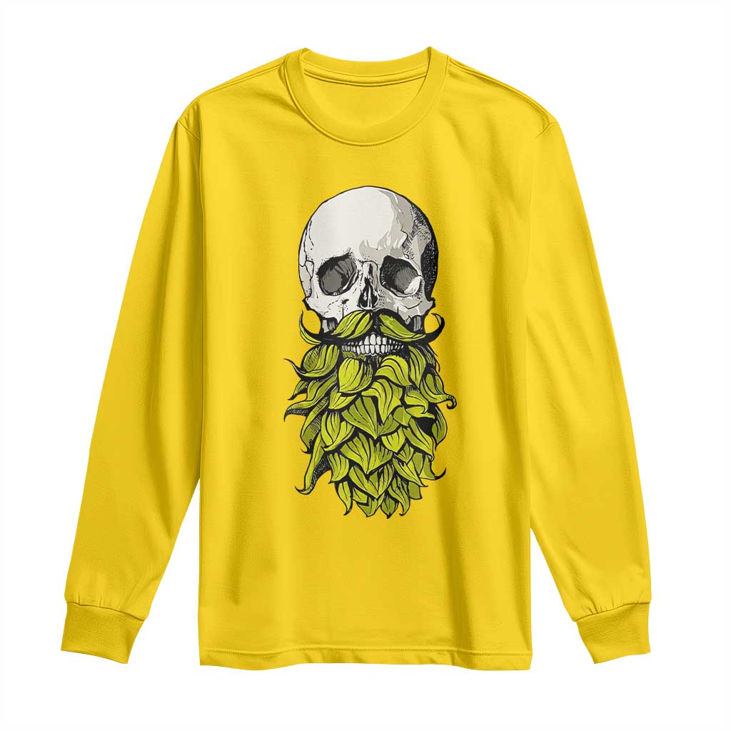 Vintage Craft Brewer Beer Lover Gift Long Sleeve Shirt Beer Hops Beard Skull TS12 Daisy Print Your Wear