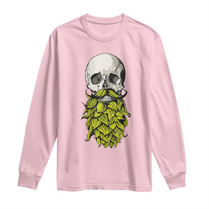Vintage Craft Brewer Beer Lover Gift Long Sleeve Shirt Beer Hops Beard Skull TS12 Light Pink Print Your Wear