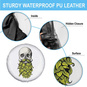 Vintage Craft Brewer Beer Lover Gift Spare Tire Cover Beer Hops Beard Skull TS12 Print Your Wear