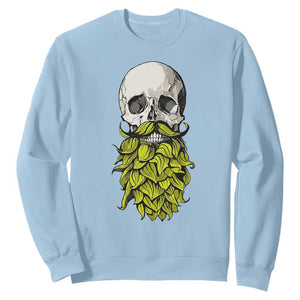 Vintage Craft Brewer Beer Lover Gift Sweatshirt Beer Hops Beard Skull TS12 Light Blue Print Your Wear