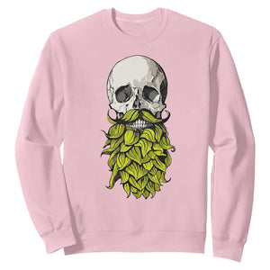 Vintage Craft Brewer Beer Lover Gift Sweatshirt Beer Hops Beard Skull TS12 Light Pink Print Your Wear