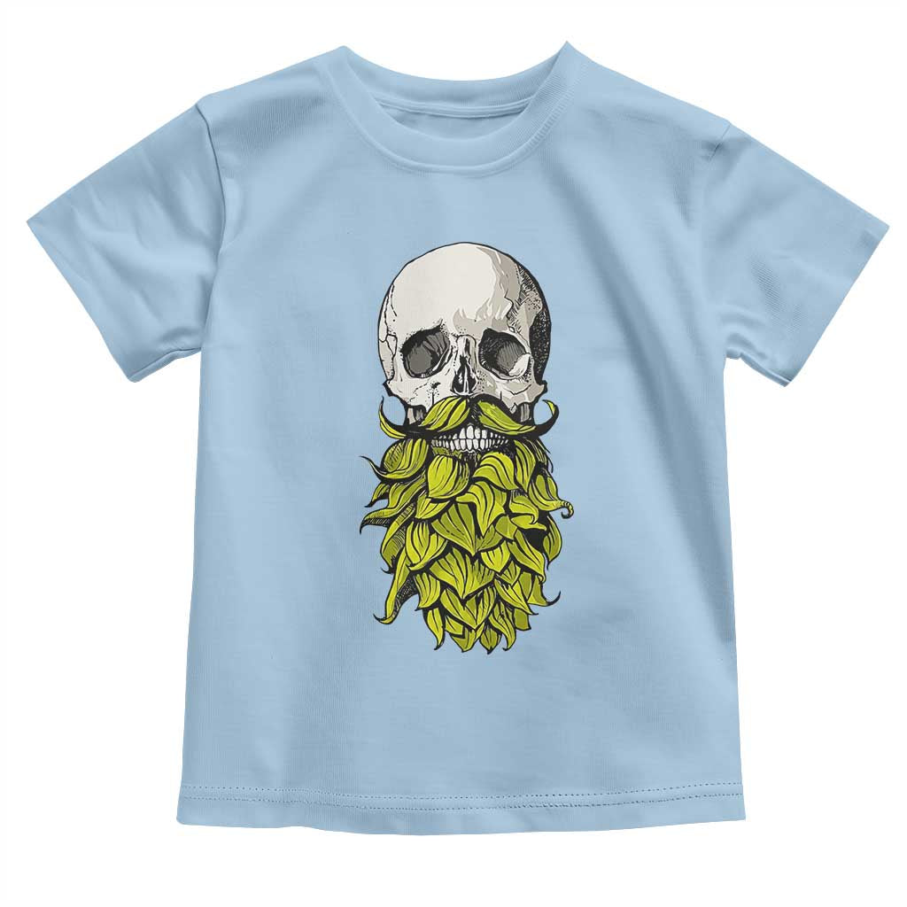 Vintage Craft Brewer Beer Lover Gift Toddler T Shirt Beer Hops Beard Skull TS12 Light Blue Print Your Wear